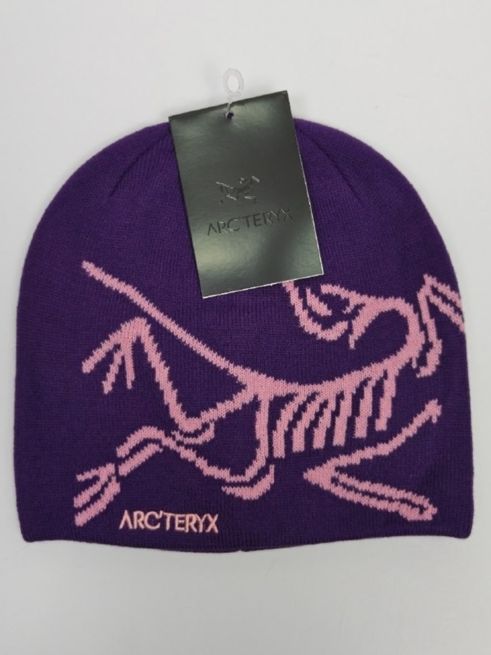 Arc'teryx Purple And Pink Bird Head Toque Skullcap Beanie